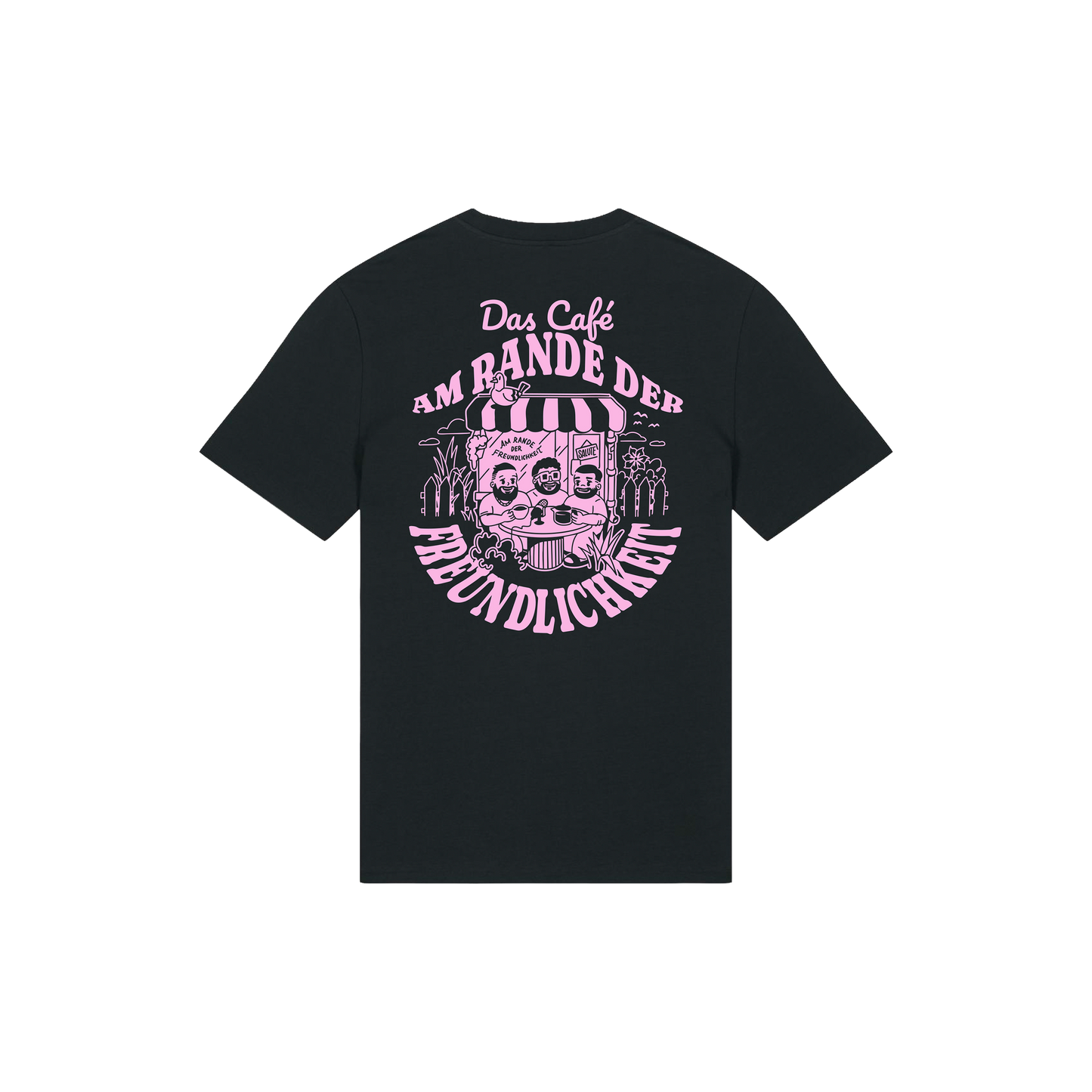 T-Shirt "Das Café am Rande der Freundlichkeit" schwarz