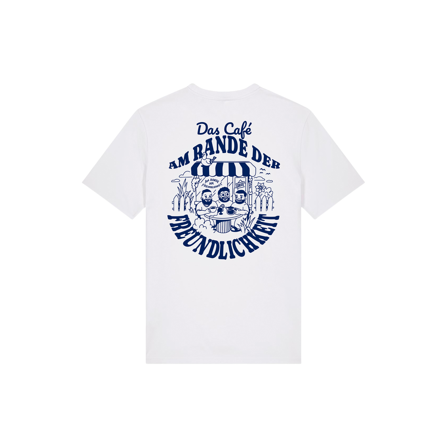 T-Shirt "Das Café am Rande der Freundlichkeit" weiß