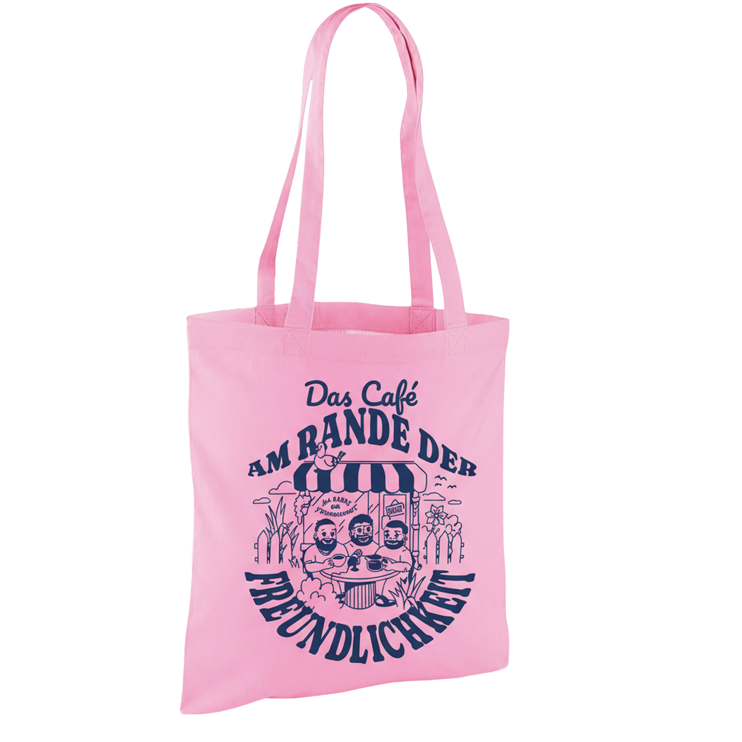 Tasche "Das Café am Rande der Freundlichkeit" zartrosa