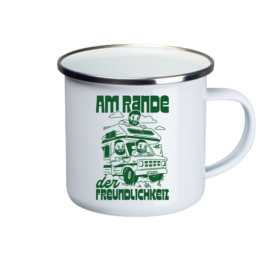 Emaille Tasse "Camping Mobil"